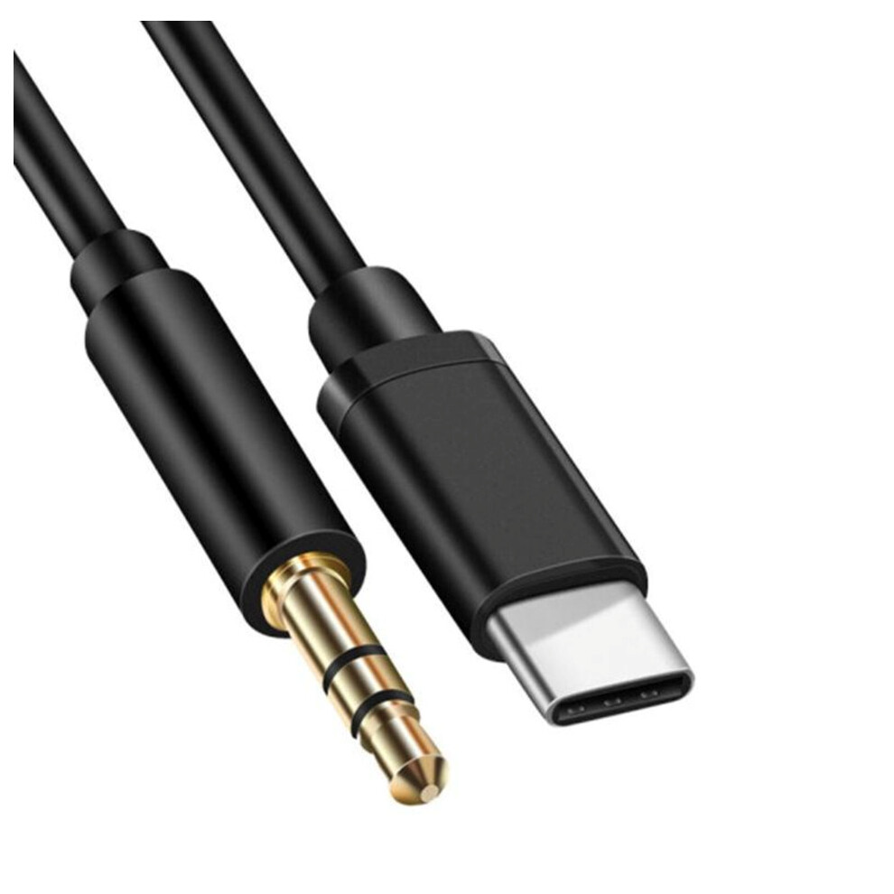 (Samsung Galaxy S20, Black) For Samsung S22 S21 S20 1M Type C USB To 3.5mm AUX Audio Jack Adapter Car Cable