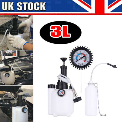 Brake Bleeding Clutch Fluid Bleeder Kit Vacuum Pump 3L Air Powered