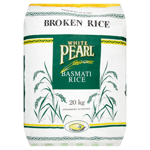 White Pearl Broken Rice Basmati Rice 20kg (Pack of 1) 1