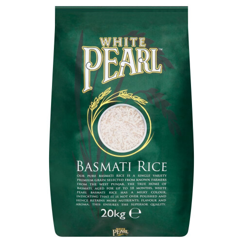 White Pearl Basmati Rice 20kg (Pack of 1) 1