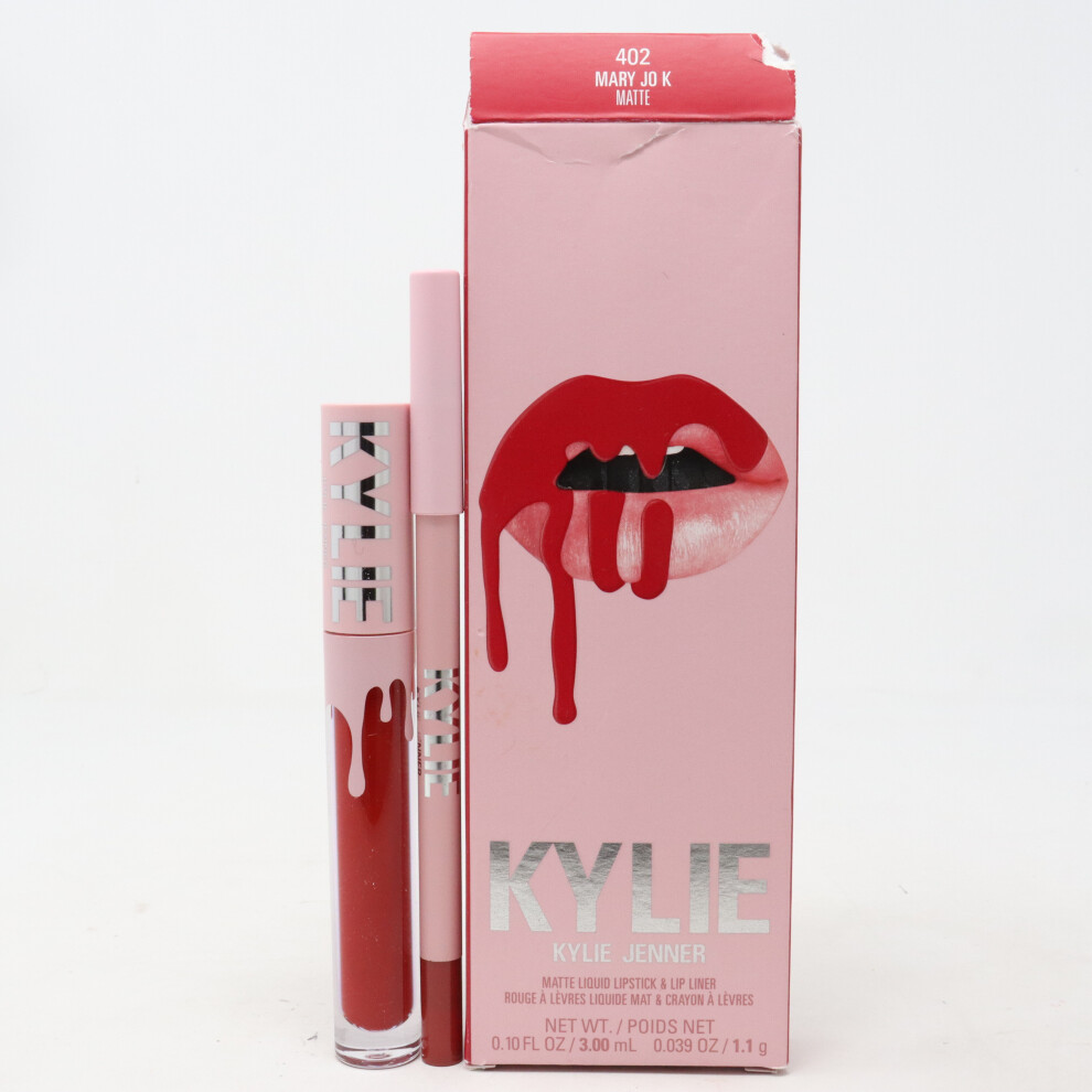 Kylie Jenner (402 Mary Jo K Matte) Lip Kit Liquid Lipstick & Lip Liner / New With Box