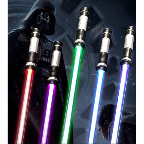 LED Lightsaber Laser Saber Plastic Sci-Fi Toy with Light Extendable 1