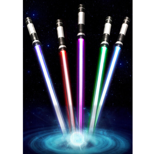 LED Lightsaber Laser Saber Plastic Sci-Fi Toy with Light Extendable 2