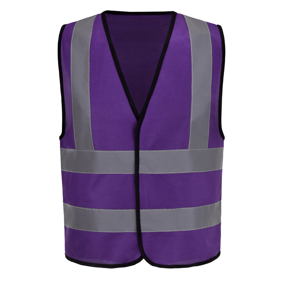 Aykrm (, 6-8Xl) Hi Vis Waistcoat Reflective Vest Hi Viz Waistcoat Purple