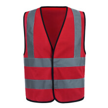(Red, S) Hi Vis Waistcoat Reflective Vest Hi Viz Waistcoat