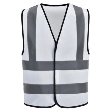 (White, XS) Hi Vis Waistcoat Reflective Vest Hi Viz Waistcoat