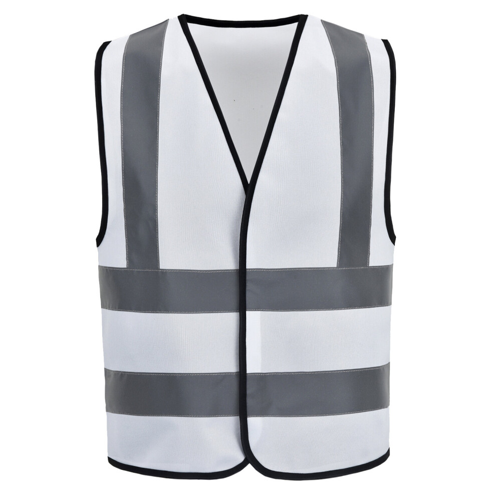 (White, Xs) Hi Vis Waistcoat Reflective Vest Hi Viz Waistcoat 720721103940