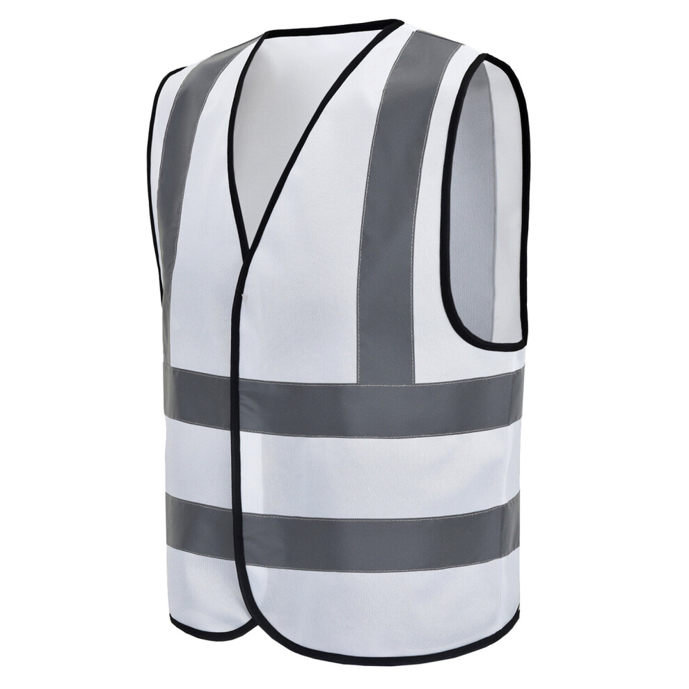 (White, 6-8Xl) Hi Vis Waistcoat Reflective Vest Hi Viz Waistcoat 720721104022