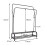 Black Garment Rack Drying Freestanding Hanger Double Clothing Rails 2