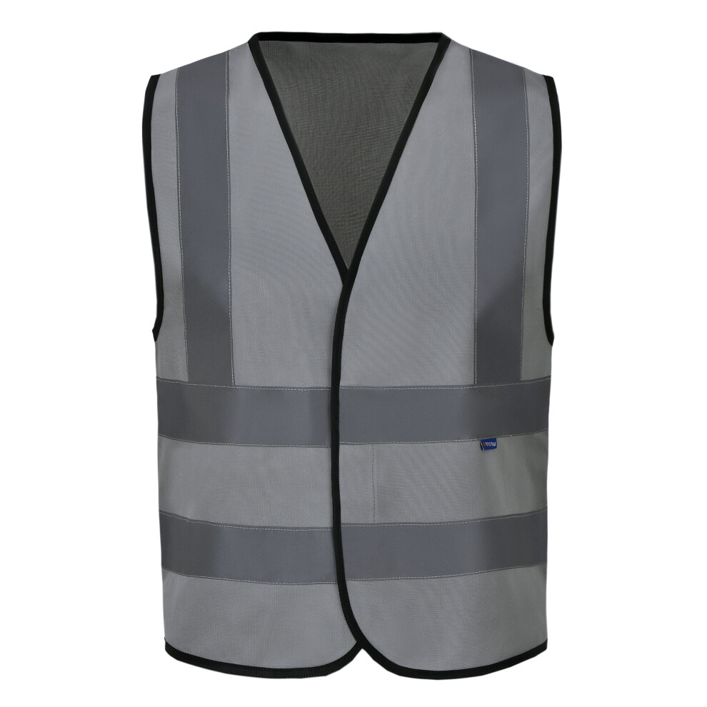 (Grey, 2XL) Hi Vis Waistcoat Reflective Vest Hi Viz Waistcoat 720721103278