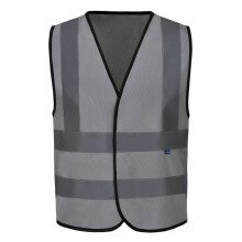 (Grey, 6-9Y) Hi Vis Waistcoat Reflective Vest Hi Viz Waistcoat