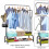 Black Garment Rack Drying Freestanding Hanger Double Clothing Rails 1