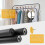 Black Garment Rack Drying Freestanding Hanger Double Clothing Rails 7