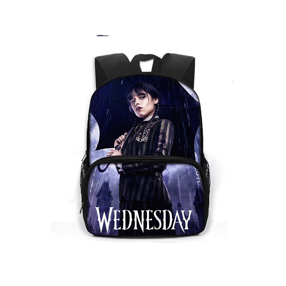 (Wednesday) The Wednesday Backpack Large Capacity Schoolbag Travel Bag Kid Gift