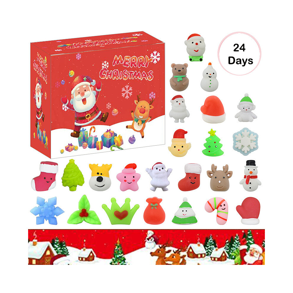(Snowflake Set) Christmas Advent Calendar Squishy Toys Fidget Toy 24days Kid Toddler Xmas Gift