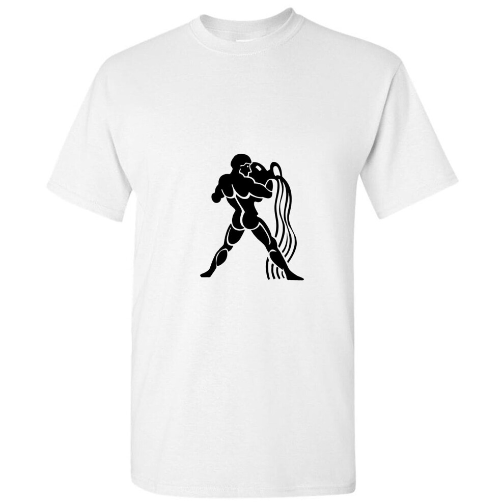 Gildan (, 5XL) Aquarius Zodiac Horoscope Astrological Ganymede Hercules Men T Shirt Tee Top White