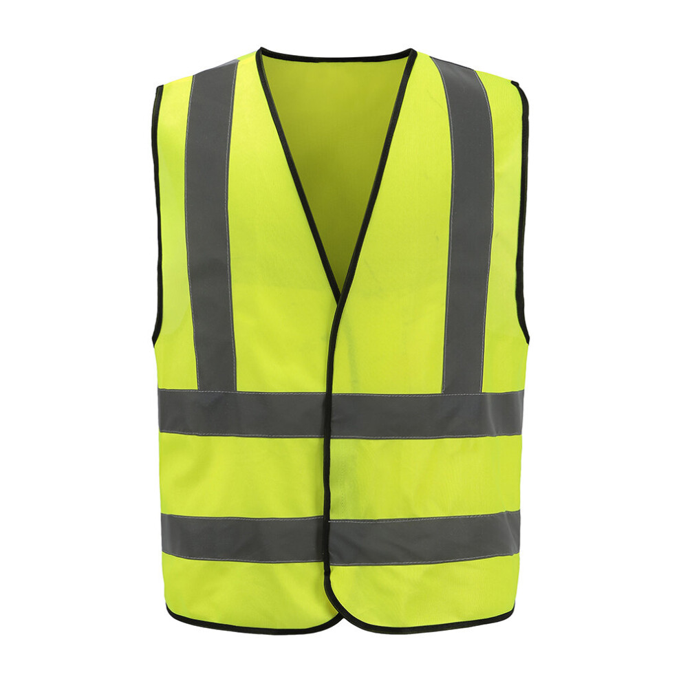 (Yellow, 4-5XL) Hi Vis Waistcoat Reflective Vest Hi Viz Waistcoat