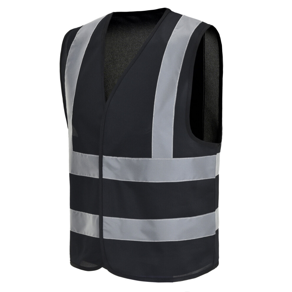 (Black, Xs) Hi Vis Waistcoat Reflective Vest Hi Viz Waistcoat 720721102868