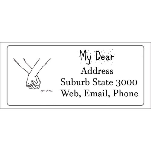 1000 Personalised return address label barcode adhesive custom sticker 56x25mm 2