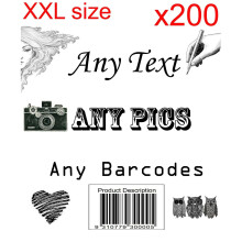 200 XXL Personalised return address label adhesive custom sticker 100x150mm