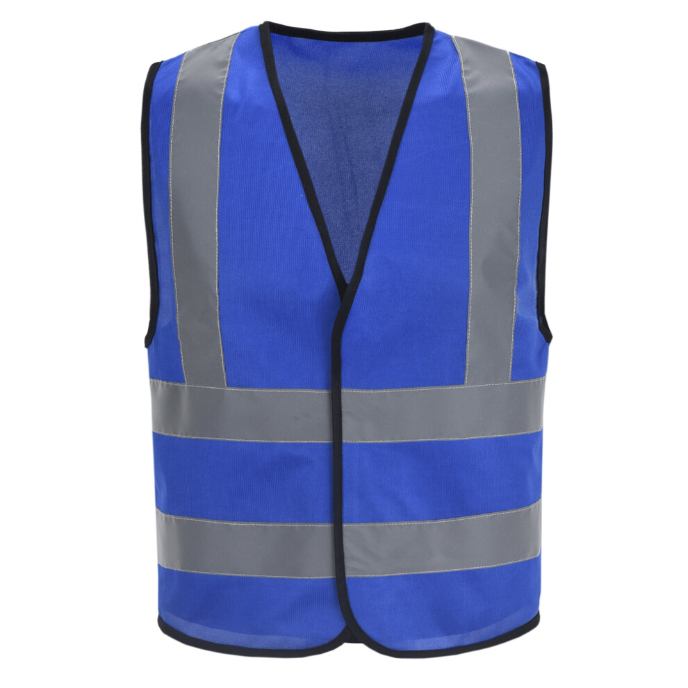 (Blue, 3XL) Hi Vis Waistcoat Reflective Vest Hi Viz Waistcoat 720721103049