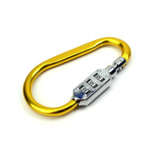 (Gold, 10.8 CM) 3 Dial Bag Suitcase Combination Lock Luggage Padlock Coded Lock