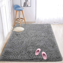 (200 x 2920, Silver ) Fluffy Large Luxury Rugs Anti-Slip Super Soft Carpet Mat