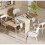 Drop Leaf Dining Table Large Folding Desk Space Saving Kitchen Storage Breakfast 5