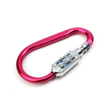 (Rose red, 7.5 CM) 3 Dial Bag Suitcase Combination Lock Luggage Padlock Coded Lock