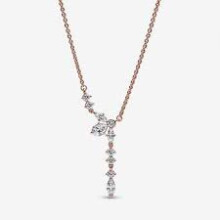 Pandora Sparkling Herbarium Cluster Drop Collier Necklace 382386C01 / 45cm