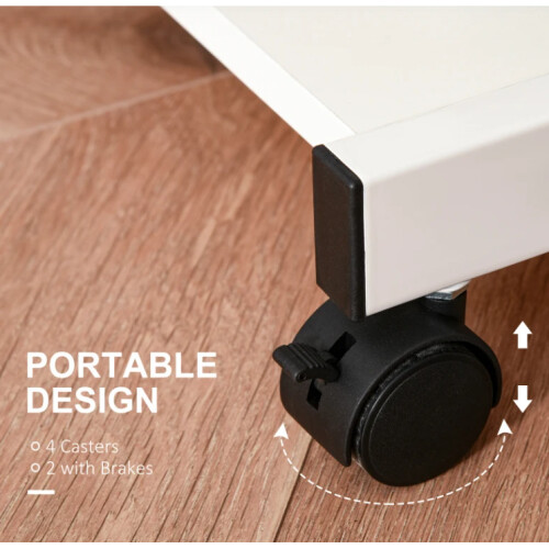 Small Computer Desk White Home Office Furniture Space Saving Writing Study Tray Table 2