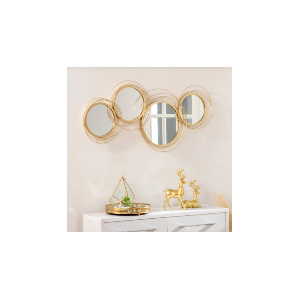 Round Wall Mirror Contemporary Home Room Decor Large Metal Decorative Modern Set-image-OPC-PBJ8PSD-NEW