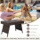 Costway Patio Wicker Folding Coffee Table Outdoor Side Table Rattan Table 7