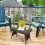 Costway Patio Wicker Folding Coffee Table Outdoor Side Table Rattan Table 5