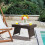 Costway Patio Wicker Folding Coffee Table Outdoor Side Table Rattan Table 3