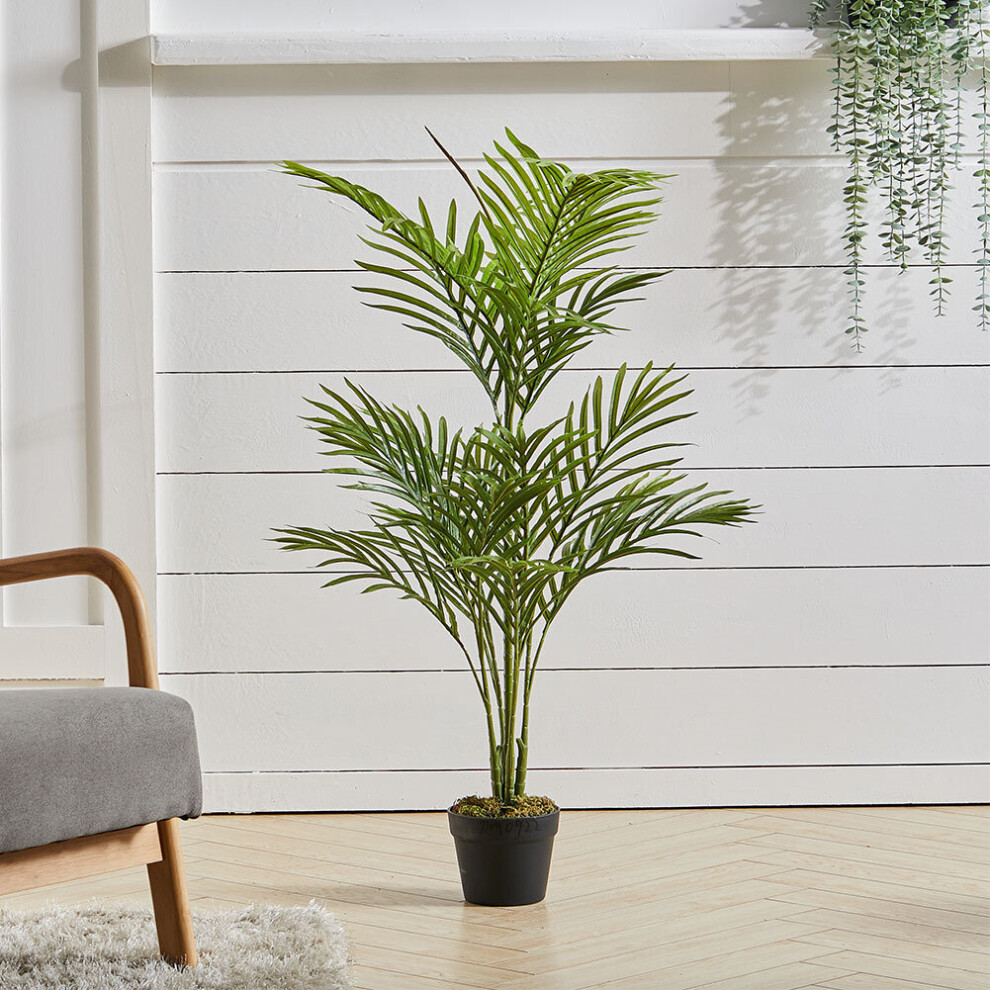 (110CM) Outdoor Realistic Artificial Palm Tree Plant in Pot