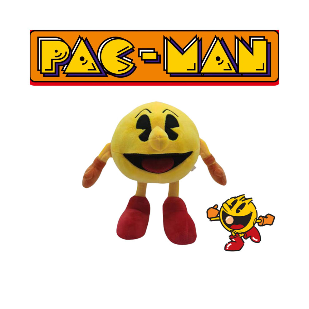 Boxer Plush Pacman Toy Yellow Standing Soft Stuffed Doll Kid Xmas Birthday Gift