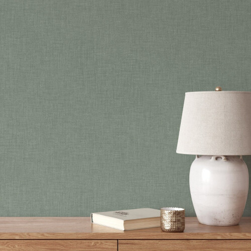 Muriva Cambric Texture Wallpaper Green Muriva 196304 2