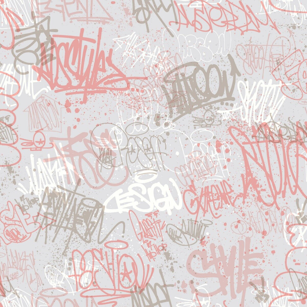 My Kingdom Sketched Grey & Pink Muriva M51303