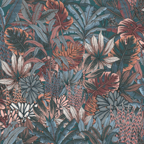 Muriva Lush Forest Wallpaper Teal Muriva 205501