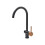 Living And Home Black Stainless Steel Side Lever Kitchen Tap Mixer Tap 3
