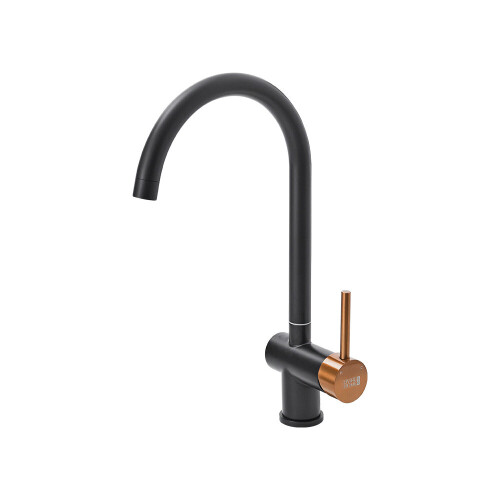 Living And Home Black Stainless Steel Side Lever Kitchen Tap Mixer Tap 2
