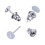 10pcs Earrings Silver Metal Plug Stud Stoppers Findings Post Bullet Backing 3