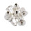 10pcs Earrings Silver Metal Plug Stud Stoppers Findings Post Bullet Backing 1