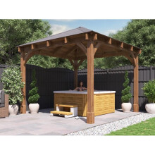 Leviathan Timber Gazebo W3.2m x D3.2m Wooden - Dunster House