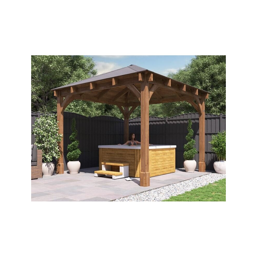 Leviathan Timber Gazebo W3.2m x D3.2m Wooden - Dunster House