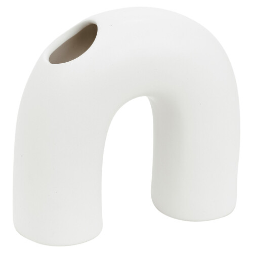 URBN Living (Large) White Arched U-Shaped Ceramic Vase Flowers Vases