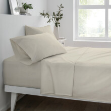 (Double) Sleepdown Fitted Sheet Natural Polycotton Natural