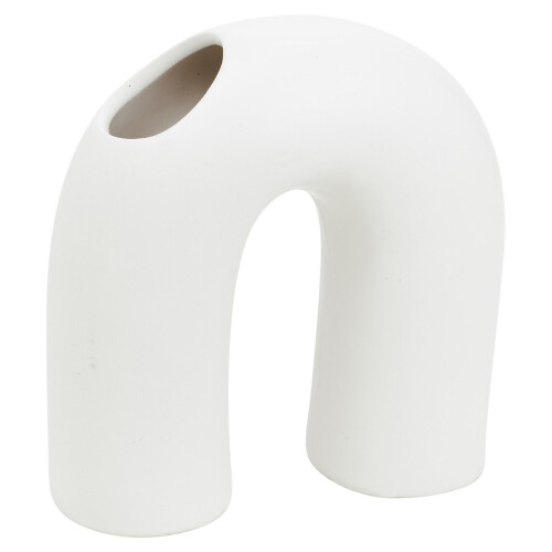 URBN Living (Small) White Arched U-Shaped Ceramic Vase Flowers Vases