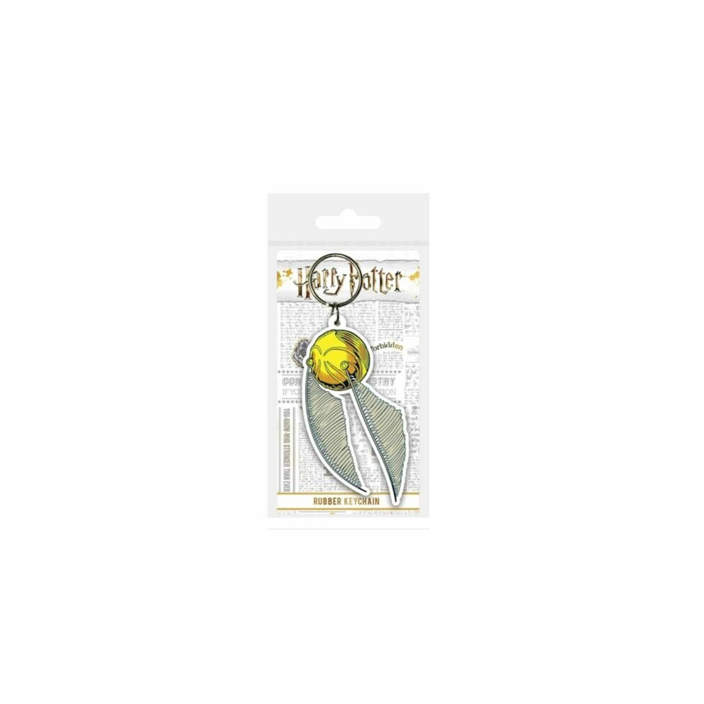 Harry Potter | Golden Snitch Official Rubber Keyring Multicoloured